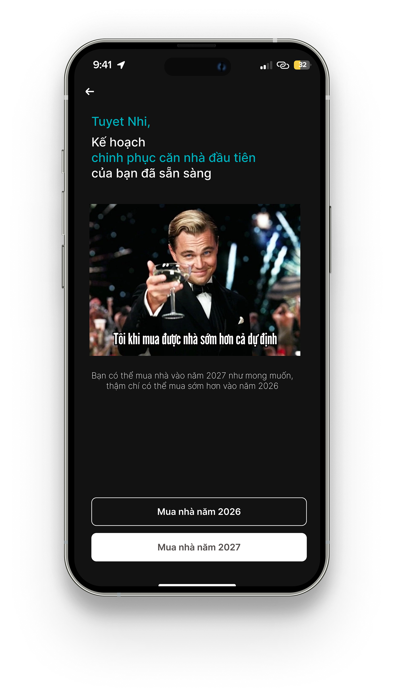 Financial Planning App Screen 1